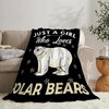 Polar Bear Blanket Soft Cozy Polar Bear Animal Throw Blanket Super Fuzzy Fluffy Warm Just a Girl Who Loves Polar Bears Lightweight Fleece Flannel Gifts Blankets for Kids Adults 50"X40"