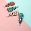 CM Clip-on Chapstick Sleeve Lip Balm Holder Neoprene Lipstick Holder Keychain Travel Accessories (Animal Patterns (4 Pcs))