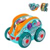 Esoes Dynamic Gear-Powered Car with Led Lights,Children's Transparent Luminous Toy Car,Bump and Go Toy Car with Colorful Moving Gears, Music Effects, Light Up Toy Cars for Kids 3 Years olds +