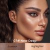 evpct 2in1 Face Shaping & Contouring Stick Cream Contour Concealer Bronzer Stick Makeup Kit for Beginner Face Highlighter Makeup Stick contorno maquillaje de maquillaje profesional,NEW Deep