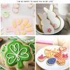 Auktosmn St. Patrick's and Easter Cookie Cutter Set-9 Piece-Dishwasher Safe-Shamrock, 4 Leaf Clover, Bunny, Egg and Carrot-Cookie Cutter for Spring Easter and St. Patrick's Day Decor