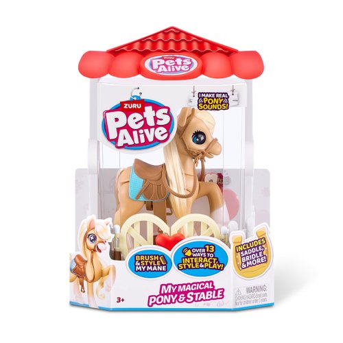 Pets Alive My Magical Pony and Stable Battery Powered Interactive Robotic Toy Playset by ZURU