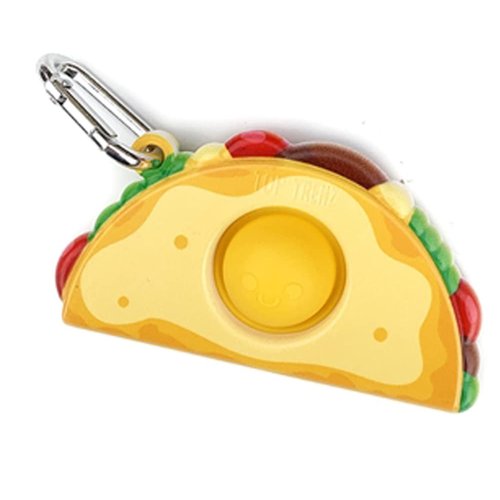 Top Trenz OMG Pop Fidgety Bubble Fidget Toy Stress Relief Anxiety Boredom Keychain (BFF - Tacos & Hot Sauce)