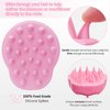 FREATECH Hair Scalp Massager Shampoo Brush with Soft Silicone Bristles for Scalp Care and Hair Growth, Shower Head Scalp Scrubber Exfoliator for Dandruff, Wet & Dry for Men, Women and Kids, Pink