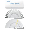 CAMWAY 2Pcs Feeler Gauge Set Stainless Steel Metric/Inch 32 Straight Blade Steel Feeler Gauge,16pcs Feeler Gauge and 45º Blades Offset for Measuring Gap Width/Thickness Measuring Tools