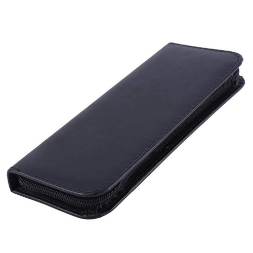 Mootea Haircut Tool Bag,Professional PU Leather Zipper 2 Scissors Pouch Box Hairdressing Scissors Tool Bag