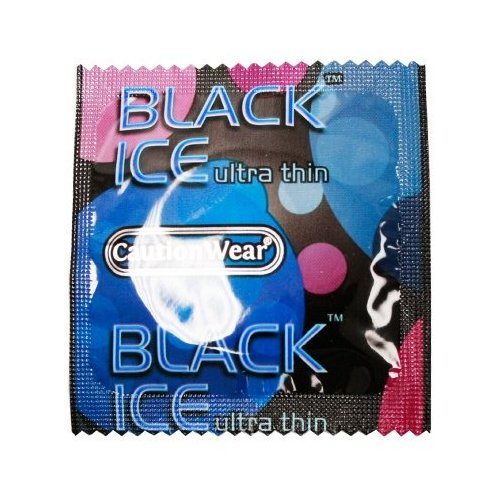 Caution Wear Black Ice Ultra Thin Condoms 100-Pack