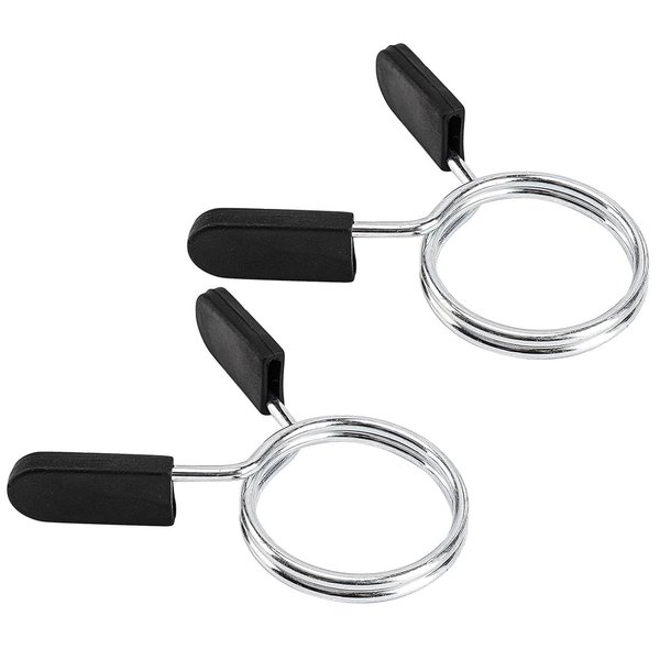 EastyGold Barbell Spring Clip Dumbbell Circlip Collars Olympic Barbell Weight Bars Weightlifting Clamps Clips 2 Inches Lock Buckle for Fitness Exercise Strength Training Gym Accessory 1 Pair