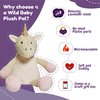 WILD BABY Unicorn Stuffed Animals, Warmie for Kids, 12 Inch, Microwavable, Heatable Clay Beads, Squishmallow Plush Pal with Dried Lavender Aromatherapy, Soft & Cuddly