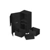 Ultimate Guard Flip 'n' Tray 266+, Deck Case for 266 Double-Sleeved TCG Cards + Dice Tray, Black, Independent Magnetic Closure & Microfiber Lining