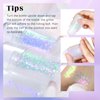 HOSAILY 2 Colors Roll-on Body Glitter Gel, Holographic Glitter Gel Under Light for Body, Hair, Face, Body Shimmer Hair Glitter Gel for Rave Accessories Christmas New Year Halloween Makeup (11+13)