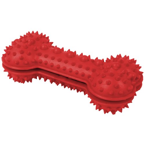 Pet Life ® 'Denta-Bone' TPR Treat Dispensing and Dental Cleaning Durable Dog Toy