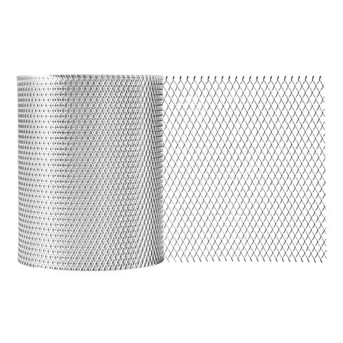 Gutter Guard 5 Inch x 50 Feet Roll, Aluminum Leaf Filter Gutter Protection, Leaf Guard Protects from Branches, Leaves, Debris, Easy Install, Does Not Rust