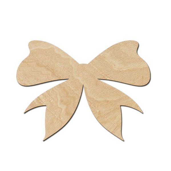 Bow Ribbon Wood Cutouts for crafts, Laser Cut Wood Shapes 5mm thick Baltic Birch Wood, Multiple Sizes Available