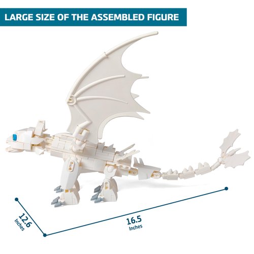 Toysvill Day White Dragon Building Block Toy, Action Figures (Light Fury) [257 Elements]