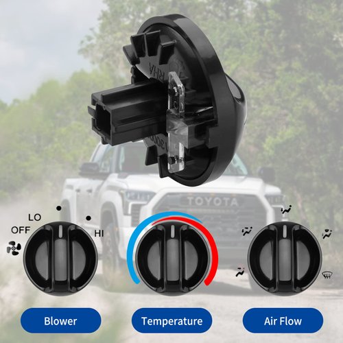 AC Climate Control Knobs Fits for Toyota Tundra - Air Conditioner Heater Control Switch Knob for 99 00 01 02 03 04 05 06 Toyota Tundra, Replacement for The Part# 55905-0C010, Pack of 3
