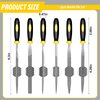 IEGREMAR 6pcs Metal Needle File Set, Mini Hand Metal Needle File Set, 3rd Generation Hardened Alloy Strength Steel Set, Includes Flat Warding, Round, Flat, Triangular, Square and Half - Round File