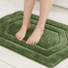 COSY HOMEER Extra Thick Bath Rugs for Bathroom - Anti-Slip Bath Linen Sets Mats Soft Plush Yarn Shaggy 100% Strong Polyester Living Room Bedroom Floor Water Absorbent(Green,17x27 - Inches)