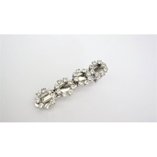 Small crystal circles metal alligator hair clip for fine thin hair