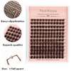 YOONOYA Lash Clusters 144 PCS 8-16mm Individual Lashes Eyelash Clusters D Curl Cluster Eyelash Extensions Natural Wispy Cluster Lashes Reusable Eyelash Extension Lasting Lash (QD-8-16mm - Mix)