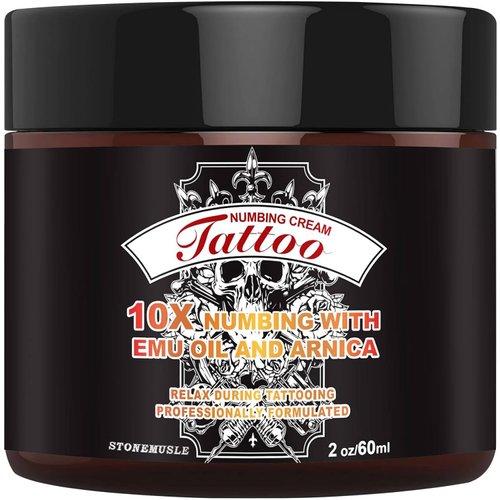 8 Hours Maximum Strength Numbing Cream Tattoo, Numbing Cream for Tattoos Extra Strength with 10x Numbing - 2oz/ 60ml