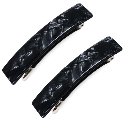 Tortoise Shell Celluloid Acetate Durable Hinge Texture Onyx Hair Barrette Bow Ponytail Holders Cl...