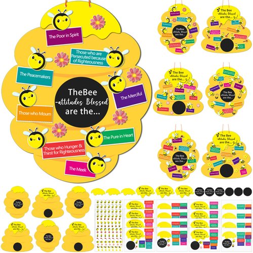 Memorywuu 24 Sets Bible Crafts for Kids Religious Crafts Sunday School Vbs Crafts Beatitudes Crafts DIY Christian Bible Craft Kit for Preschool Classroom Home Church School Supplies