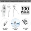 100 Pieces Nail Clippers Flat Toenail Clippers Stainless Steel Toenail Clippers Manicure Pedicure Sturdy Trimmer Set for Men and Women