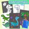Art & Craft Activity,Foil Craft Dinosaur DIY Art Fun Kits,No Mess Creative Foil Art Kits Set Drawing Game for Kids,Birthday Gifts Crafts Supplies Travel Toys for Girls Boys Ages 4 5 6 7 8 9 Year Old