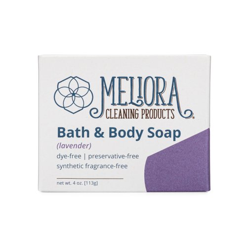 Meliora Cleaning Products Bath & Body Soap Bar, Lavender