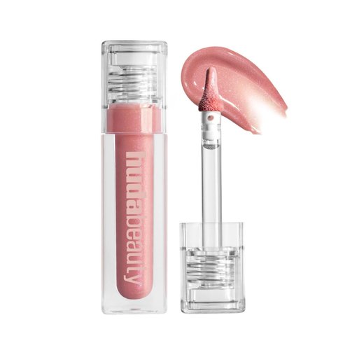 Huda Faux Filler Icy Nude Shimmer Lip Gloss - She Flirty (sheer deep brown) - 0.13 fl oz / 3.9 mL
