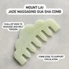 Mount Lai | Hand-Carved Natural Jade Massaging Gua Sha Comb | Gua Sha Jade Comb Scalp Massager and Gua Sha Scraping Tool | Balances and Cools Scalp, Promotes Relaxation and Blood Circulation