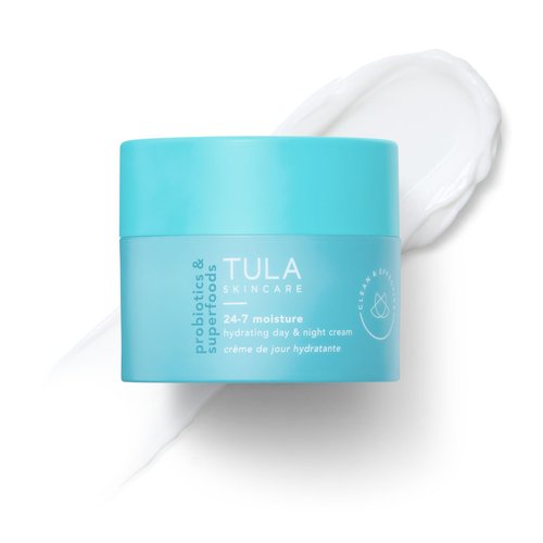 TULA Skin Care 24-7 Hydrating Day & Night Cream - Anti-Aging Moisturizer for Face, Contains Watermelon & Blueberry Extract, 1.5 oz.