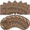 40pcs leopard print Party Supplies， Jungle Safari Animal Print Paper Plates and Napkins for Birthday Party, Baby Shower Zoo Disposable Tableware
