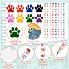 Weecent 32 Pcs Party Favors Kids Stationery Include 8 Colors Paw Print Pencil and Notpads Colorful Wooden Writing Pencils and Small Notebooks for Birthday Gifts Classroom Supplies