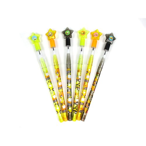 TINYMILLS 24 Pcs Construction Stackable Pencil Assortment with Eraser for Party Favors Goodie Bag Stuffers VBS Classroom Rewards Carnival Prize Garbage Truck Dump Truck Party