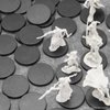 SIXPOINTS 100 Pieces Round Plastic Model Bases 25mm or 0.98inch,Figure Display Stands Compatible with Gaming Miniatures or Wargames Role Playing Board Game Figure Toy (100PCS-25MM-BLACK)