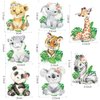24pcs Jungle Safari Animal Cupcake Toppers Wild Animal Cake Toppers Jungle Party Decoration for Safari Jungle Theme Birthday Party Baby Shower Supplies