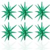 6 Pcs Green Star Foil Balloons One-Piece 14-Pointed Star Balloons 4D Starburst Cone Mylar Balloons 22inch Christmas Birthday Wedding Wedding Anniversary Party Supplies(Green)