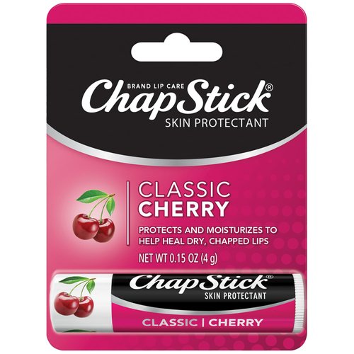 ChapStick Classic Cherry Lip Balm – Fruity & Sweet Lip Moisturizer for Dry Lips, 0.15 Oz