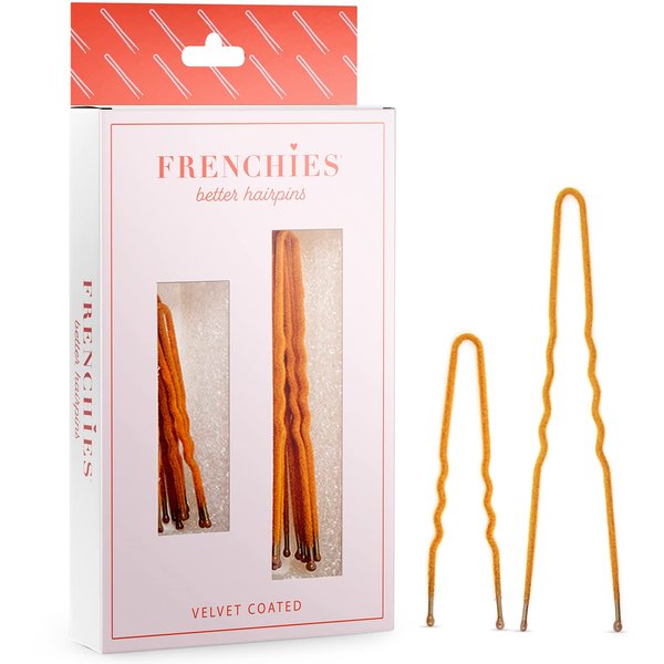 Frenchies Ultra Flocked Extra Soft French Twist Hair Pins for Women, Girls, Teens Buns, Wedding Hair Accessories, Womens Updo Hairstyles, Hair Extensions or Wig, 20 Count, Red