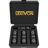 LEXIVON Impact Socket Set, 6 Total Lug Nut Size | Innovative Flip Socket Design Cover Most Commonly Inch & Metric Used Sizes | Cr-Mo Steel = Fully Impact Grade (LX-111)