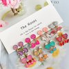 EleMirsa 16 Pairs Girl Clip On Earrings Little Girl Princess Clip on Earrings Dress Up Pretend Play Earrings Jewelry Set for Toddlers Kids(16 Pairs)