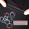 Xiufortion 1000-Pack Mini High Elasticity Clear Soft Rubber Bands Mini Hair Elastics for DIY storage Children Hairstyle Ponytail Dreadlock （transparent）