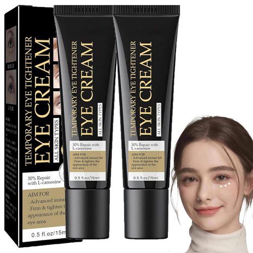 Rocet 2PCS Instant Firming Eye Cream, Temporary Eye Tightening Eye Cream, Eye Cream Lifting Eye Bags Fade Dark Circles Fine Lines Eye Serum Eye Creams For Men Wonmen, Tightens Delicate Skin Under