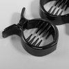 Mobestech Hair Styling Accessories 2pcs Round Inner Toothed Hair Clips Fish Tail Clips Ponytail Holder Strong Tension Hair Claws Hair Accessories for Women Girls Styling (Black)