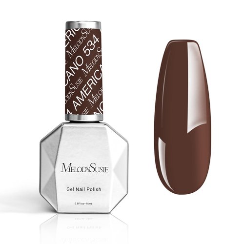 MelodySusie Thick Gel Nail Polish,15ML Americano Color Brown Nails Soak Off UV LED Gel Polish Gif...
