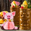 Zonon Pig Party Decorations Luau Pig Honeycomb Centerpieces Tabletop Pig Birthday Party Supplies for Tropical Hawaiian Pig Birthday Party Luau Table Decoration(4 Pieces)