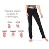Yogipace,2 Back Pockets,Petite Women's Straight Leg Yoga Pants Workout Pants Slim Fit,27",Black,Size XS