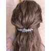Goledwedy Hair Clips (2PCS) - Silver Rhinestone Flower Bridal Hair Clips, Fancy Hair Accessories for Women, Rhinestone Hair Barrettes for Women, Ideal for Wedding, Party, Evening, and Other Occasions